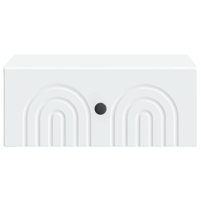 Dulap de noapte suspendat Alb 49 x 34,5 x 20 cm Lemn prelucrat - WALTI WALTI