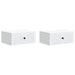 Dulap de noapte suspendat cu sertar 2 pcs Alb 49 x 34,5 x 20 cm - WALTI WALTI