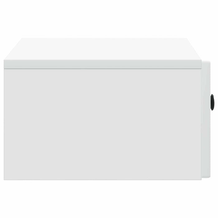 Dulap de noapte suspendat cu sertar 2 pcs Alb 49 x 34,5 x 20 cm - WALTI WALTI