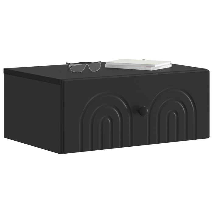 Dulap de noapte suspendat cu sertar Negru 49 x 34,5 x 20 cm - WALTI WALTI