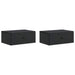 Dulap de noapte suspendat 2 pcs Negru 49 x 34,5 x 20 cm - WALTI WALTI