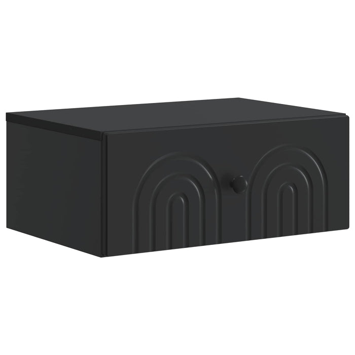 Dulap de noapte suspendat 2 pcs Negru 49 x 34,5 x 20 cm - WALTI WALTI
