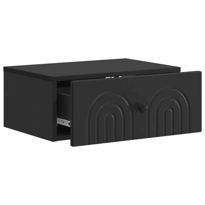 Dulap de noapte suspendat 2 pcs Negru 49 x 34,5 x 20 cm - WALTI WALTI