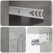 Dulap de noapte suspendat 2 pcs Gri Beton 49 x 34,5 x 20 cm - WALTI WALTI
