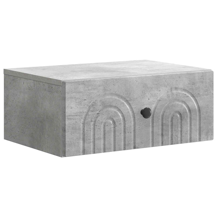 Dulap de noapte suspendat 2 pcs Gri Beton 49 x 34,5 x 20 cm - WALTI WALTI
