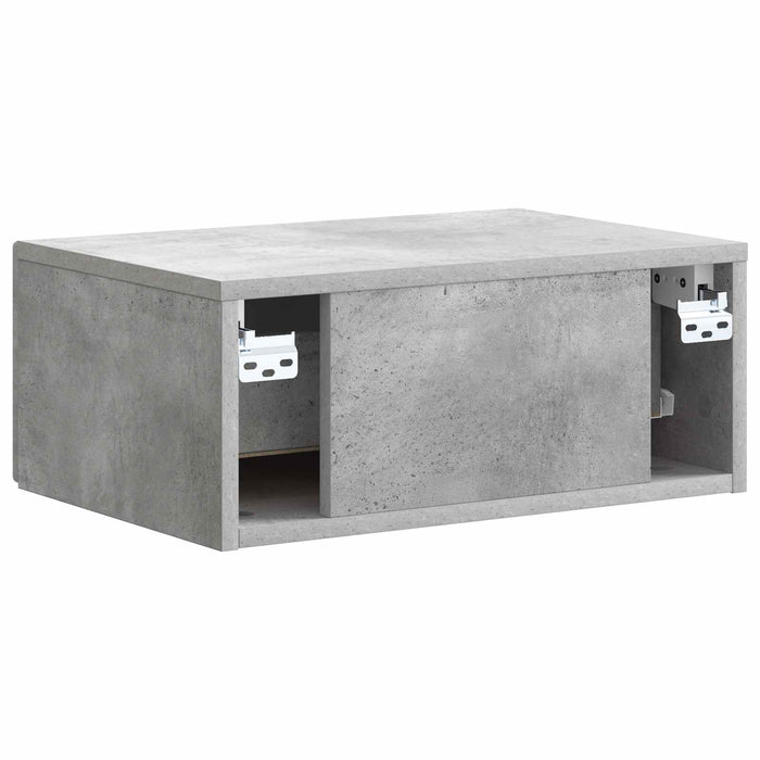 Dulap de noapte suspendat 2 pcs Gri Beton 49 x 34,5 x 20 cm - WALTI WALTI