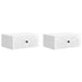 Dulap de noapte suspendat cu sertar 2 pcs Alb foarte lucios - WALTI WALTI