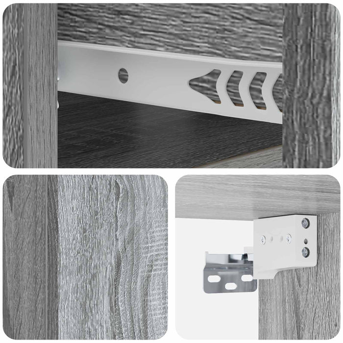 Dulap de noapte suspendat Sonoma gri 49 x 34,5 x 20 cm - WALTI WALTI