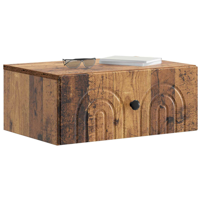 Dulap de noapte suspendat Lemn vechi 49 x 34,5 x 20 cm - WALTI WALTI