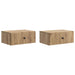 Dulap de noapte suspendat 2 pcs Stejar Artizanal Lemn prelucrat - WALTI WALTI