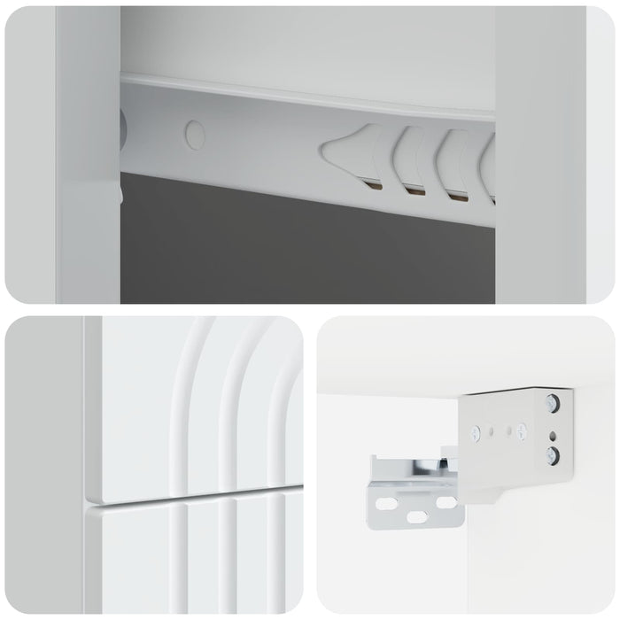 Dulap de noapte suspendat Alb 33 x 34,5 x 40 cm Lemn prelucrat - WALTI WALTI