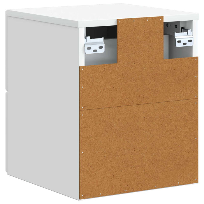 Dulap de noapte suspendat Alb 33 x 34,5 x 40 cm Lemn prelucrat - WALTI WALTI