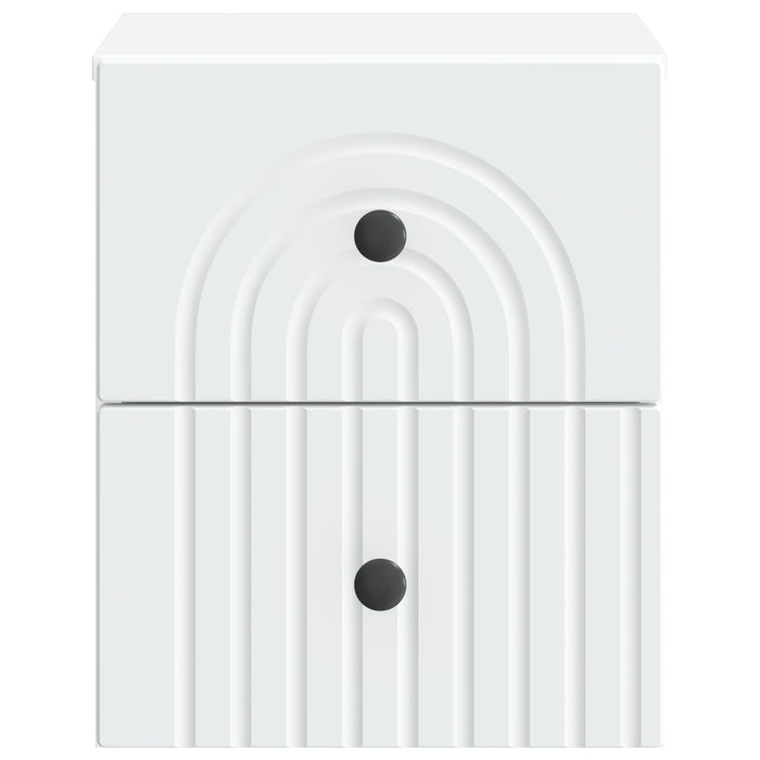 Dulap de noapte suspendat Alb 33 x 34,5 x 40 cm Lemn prelucrat - WALTI WALTI
