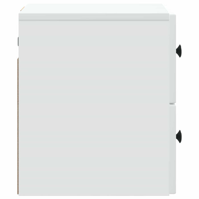 Dulap de noapte suspendat Alb 33 x 34,5 x 40 cm Lemn prelucrat - WALTI WALTI
