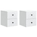 Dulap de noapte suspendat cu sertar 2 pcs Alb 33 x 34,5 x 40 cm - WALTI WALTI