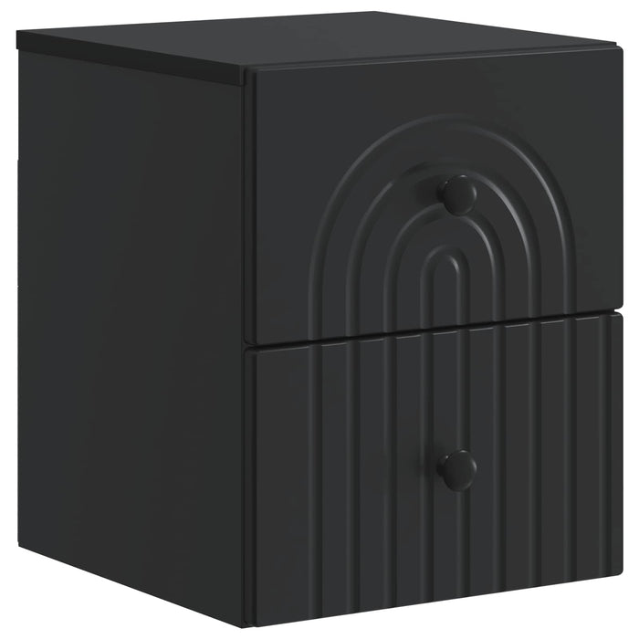 Dulap de noapte suspendat cu sertar Negru 33 x 34,5 x 40 cm - WALTI WALTI