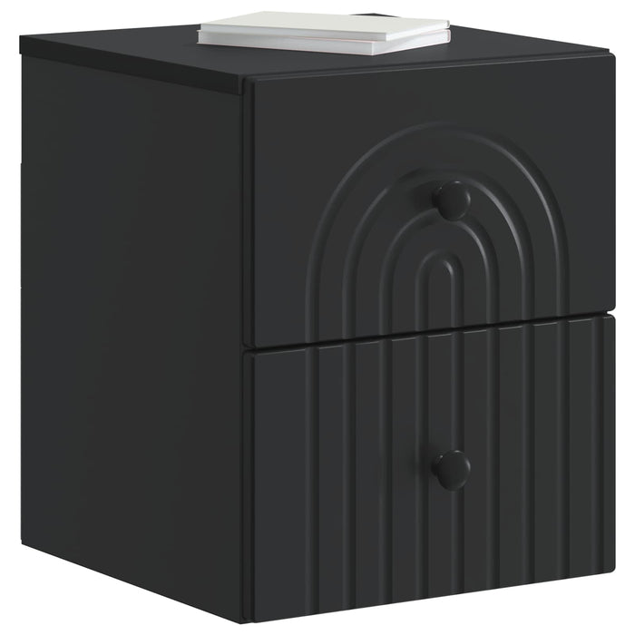 Dulap de noapte suspendat cu sertar Negru 33 x 34,5 x 40 cm - WALTI WALTI