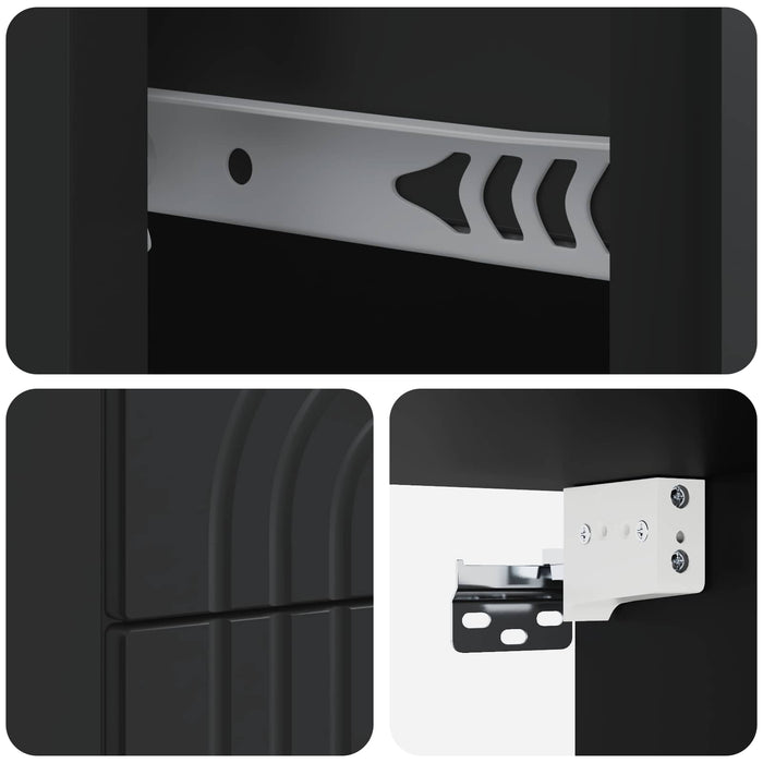 Dulap de noapte suspendat 2 pcs Negru 33 x 34,5 x 40 cm - WALTI WALTI