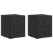 Dulap de noapte suspendat 2 pcs Negru 33 x 34,5 x 40 cm - WALTI WALTI