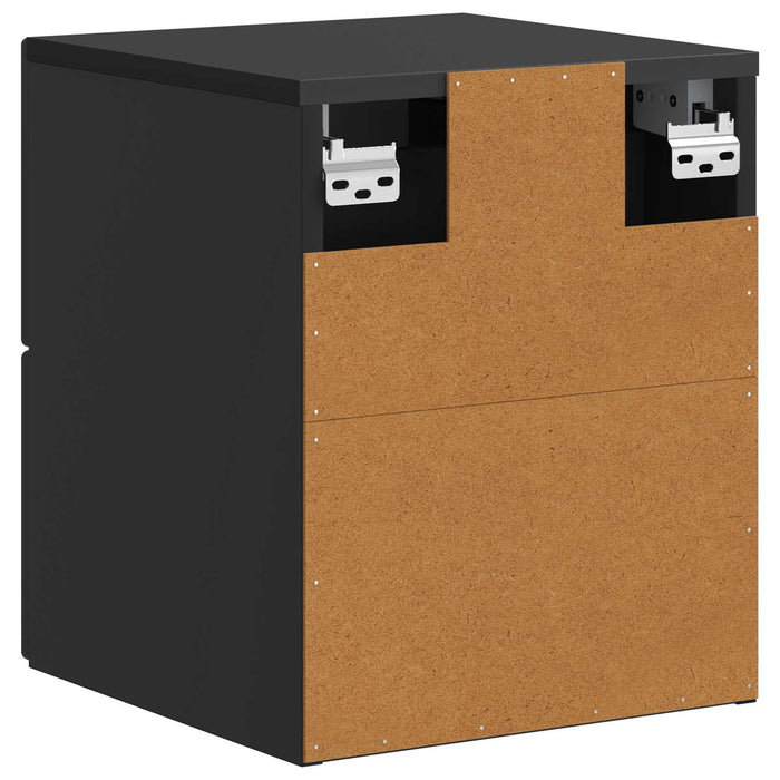 Dulap de noapte suspendat 2 pcs Negru 33 x 34,5 x 40 cm - WALTI WALTI