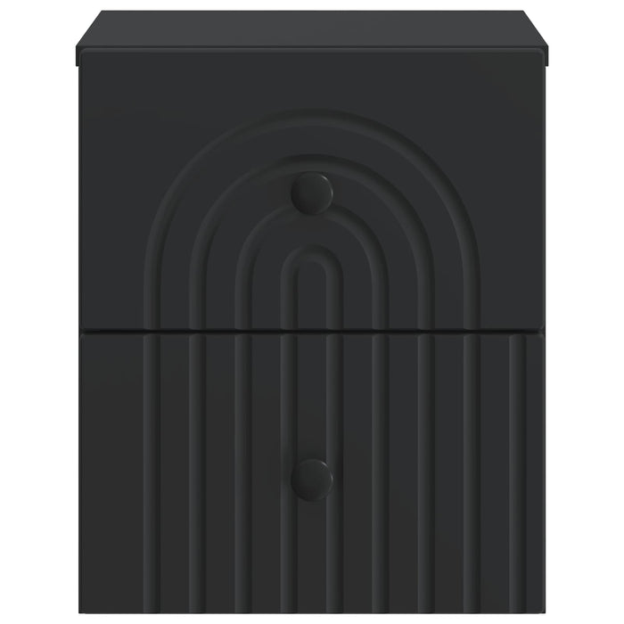 Dulap de noapte suspendat 2 pcs Negru 33 x 34,5 x 40 cm - WALTI WALTI