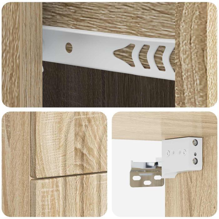 Dulap de noapte suspendat 2 pcs Stejar Sonoma 33 x 34,5 x 40 cm - WALTI WALTI