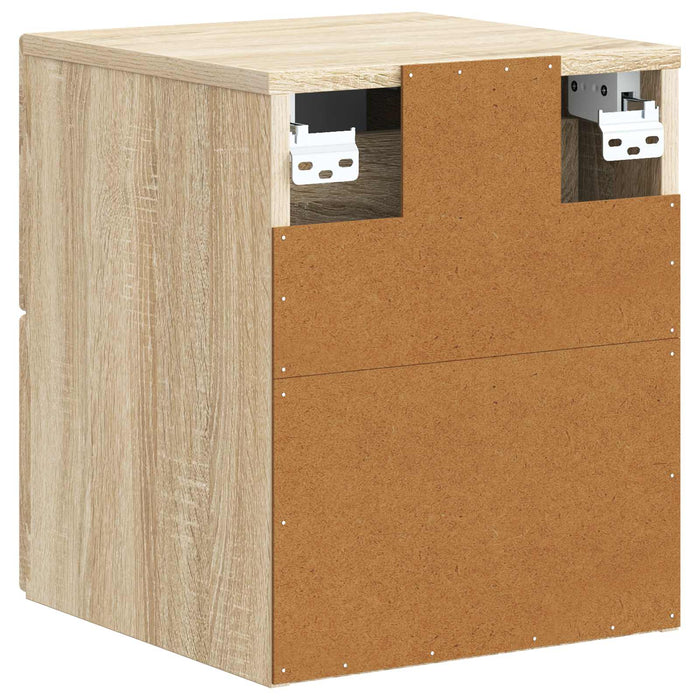 Dulap de noapte suspendat 2 pcs Stejar Sonoma 33 x 34,5 x 40 cm - WALTI WALTI