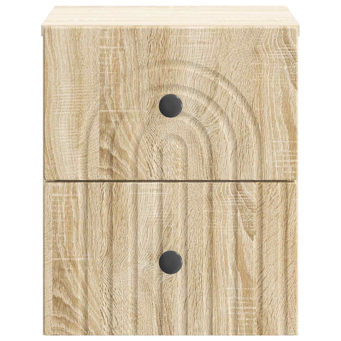 Dulap de noapte suspendat 2 pcs Stejar Sonoma 33 x 34,5 x 40 cm - WALTI WALTI