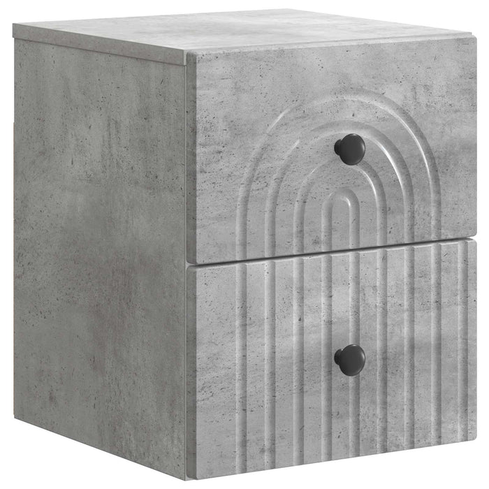 Dulap de noapte suspendat cu sertar Gri Beton 33 x 34,5 x 40 cm - WALTI WALTI