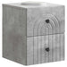 Dulap de noapte suspendat 2 pcs Gri Beton 33 x 34,5 x 40 cm - WALTI WALTI