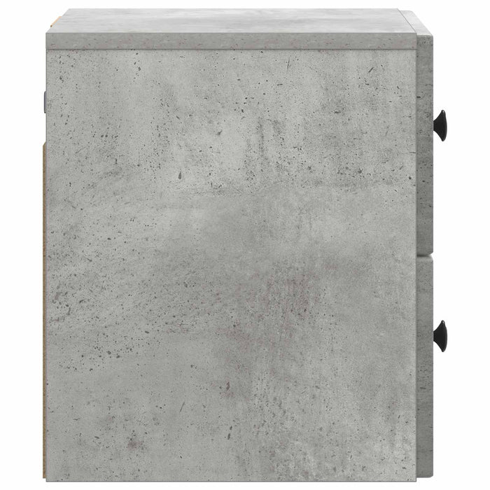Dulap de noapte suspendat 2 pcs Gri Beton 33 x 34,5 x 40 cm - WALTI WALTI