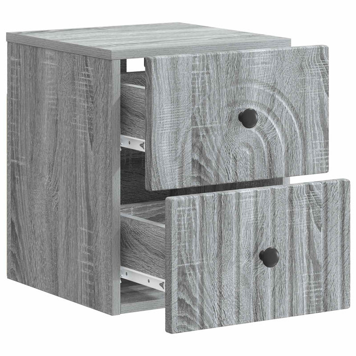 Dulap de noapte suspendat Sonoma gri 33 x 34,5 x 40 cm - WALTI WALTI