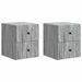 Dulap de noapte suspendat 2 pcs Sonoma gri 33 x 34,5 x 40 cm - WALTI WALTI