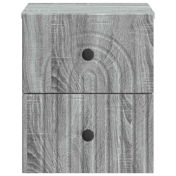 Dulap de noapte suspendat 2 pcs Sonoma gri 33 x 34,5 x 40 cm - WALTI WALTI