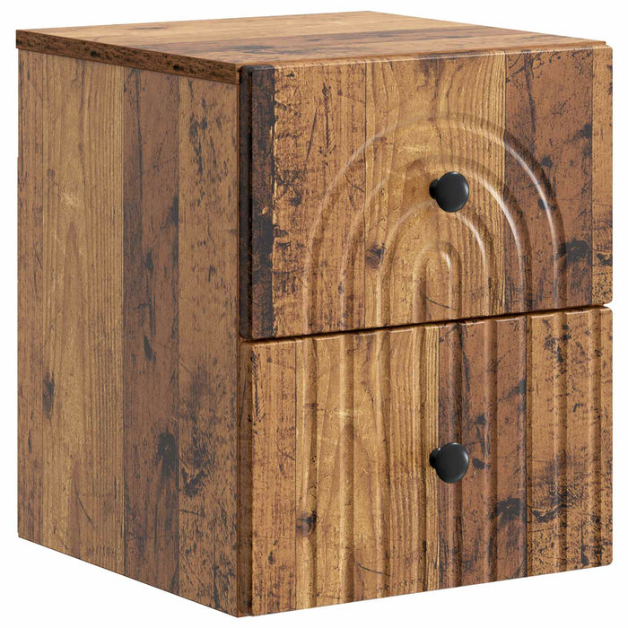 Dulap de noapte suspendat Lemn vechi 33 x 34,5 x 40 cm - WALTI WALTI