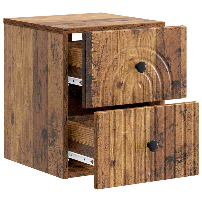 Dulap de noapte suspendat Lemn vechi 33 x 34,5 x 40 cm - WALTI WALTI