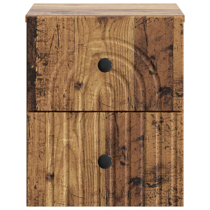 Dulap de noapte suspendat Lemn vechi 33 x 34,5 x 40 cm - WALTI WALTI