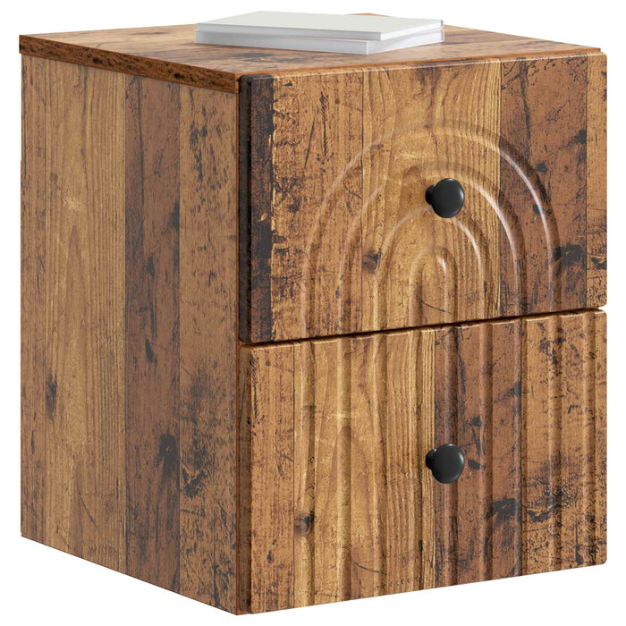 Dulap de noapte suspendat Lemn vechi 33 x 34,5 x 40 cm - WALTI WALTI