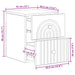 Dulap de noapte suspendat Lemn vechi 33 x 34,5 x 40 cm - WALTI WALTI