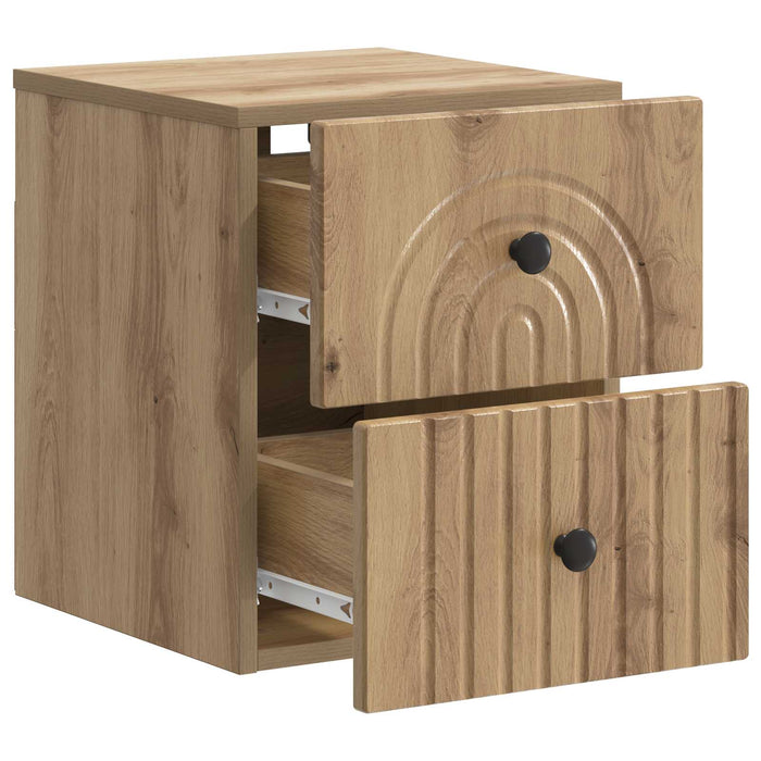 Dulap de noapte suspendat Stejar Artizanal 33 x 34,5 x 40 cm - WALTI WALTI