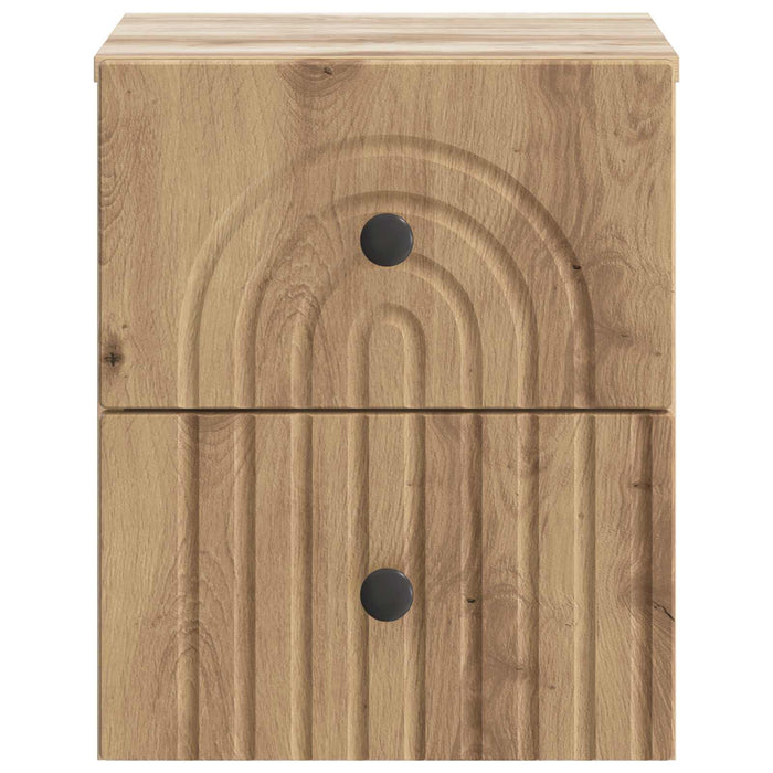 Dulap de noapte suspendat Stejar Artizanal 33 x 34,5 x 40 cm - WALTI WALTI