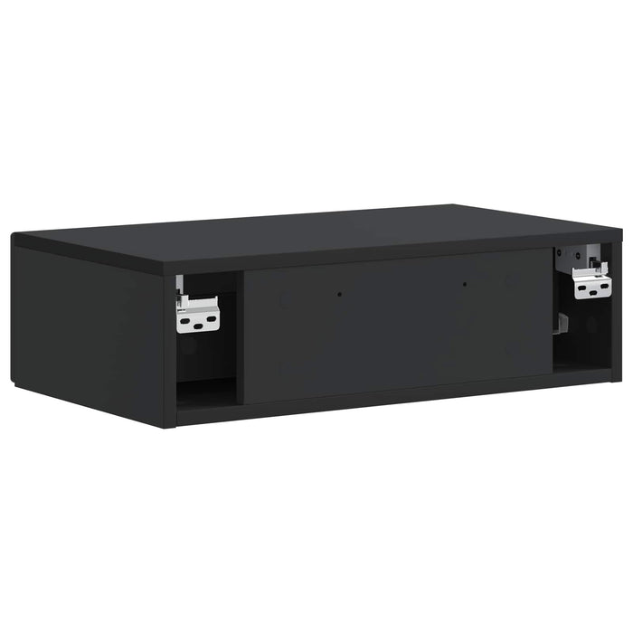 Masă laterală montată pe perete Negru 59 x 34,5 x 17 cm - WALTI WALTI