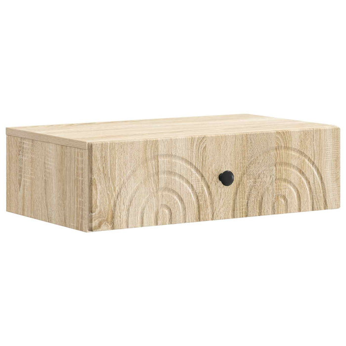 Masă laterală montată pe perete Stejar Sonoma 59 x 34,5 x 17 cm - WALTI WALTI