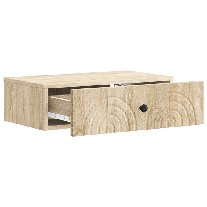 Masă laterală montată pe perete Stejar Sonoma 59 x 34,5 x 17 cm - WALTI WALTI