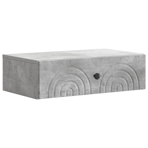 Masă laterală montată pe perete Gri Beton 59 x 34,5 x 17 cm - WALTI WALTI