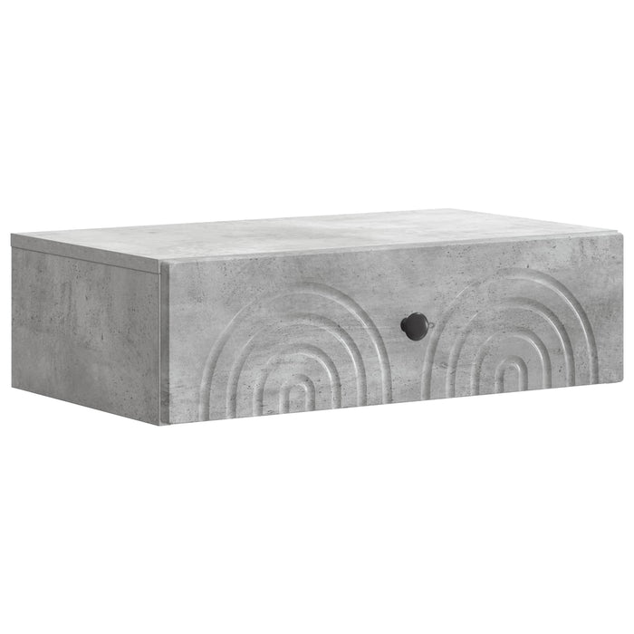 Masă laterală montată pe perete Gri Beton 59 x 34,5 x 17 cm - WALTI WALTI