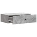 Masă laterală montată pe perete Gri Beton 59 x 34,5 x 17 cm - WALTI WALTI