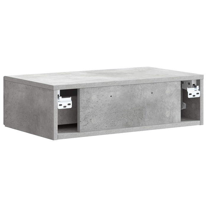 Masă laterală montată pe perete Gri Beton 59 x 34,5 x 17 cm - WALTI WALTI