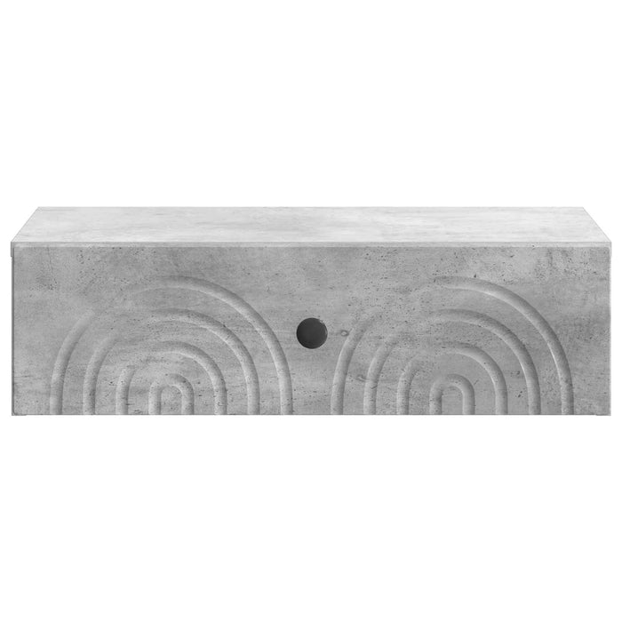 Masă laterală montată pe perete Gri Beton 59 x 34,5 x 17 cm - WALTI WALTI