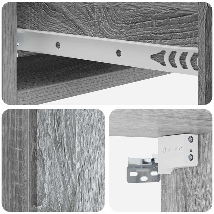 Masă laterală montată pe perete Sonoma gri 59 x 34,5 x 17 cm - WALTI WALTI